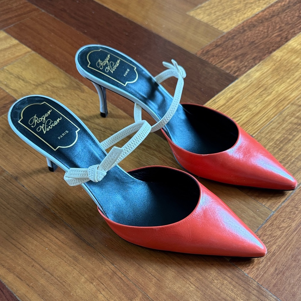 Roger Vivier Sin Leather Heeled Mules